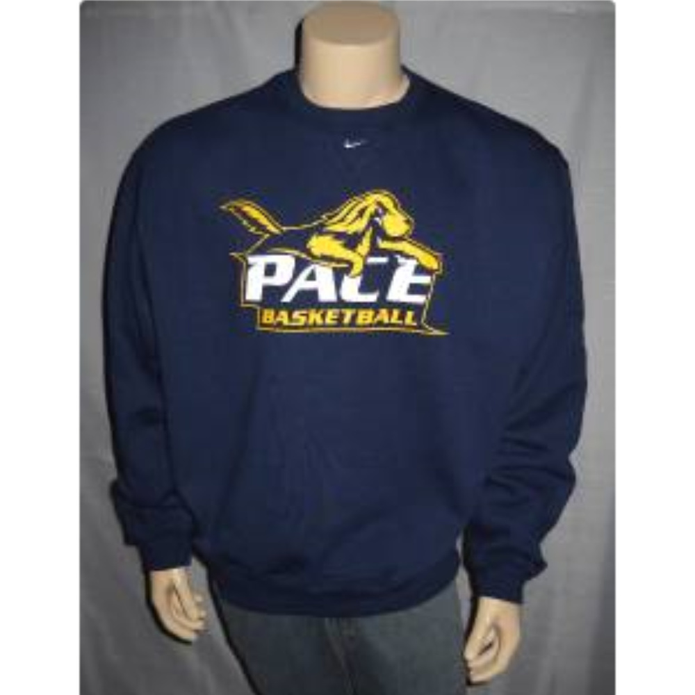 NIKE Pace University Setters BASKETBALL Crew Sweatshirt Adults Sizes Navy Blue